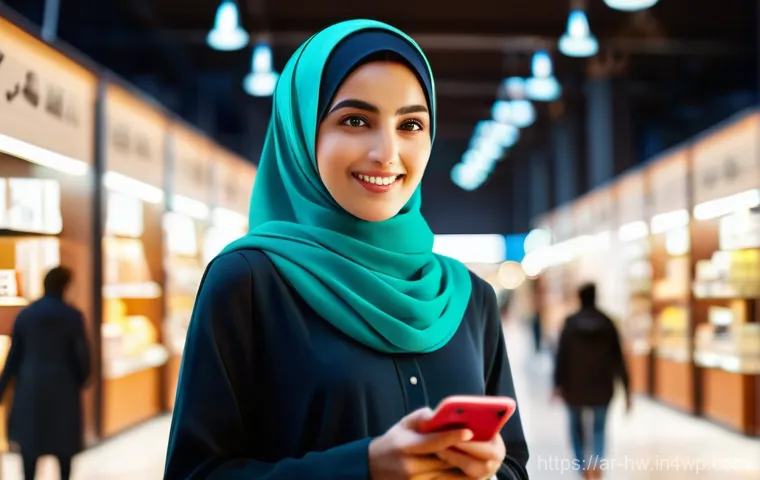 성장 구간별 소비자 행동 분석 - **Prompt: The Spark of Discovery in a Modern Souk**
A vibrant, eye-level shot of a stylish young...